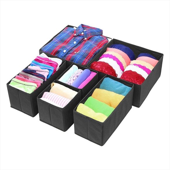 Black Canvas Small Cube Storage Bin NEW - Picture 4 of 6